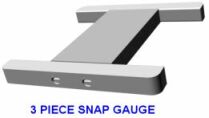 Three piece snap gauge